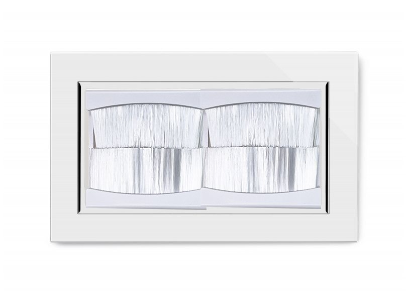 Crystal CT Double Bristle Brush Socket White RetroTouch Designer